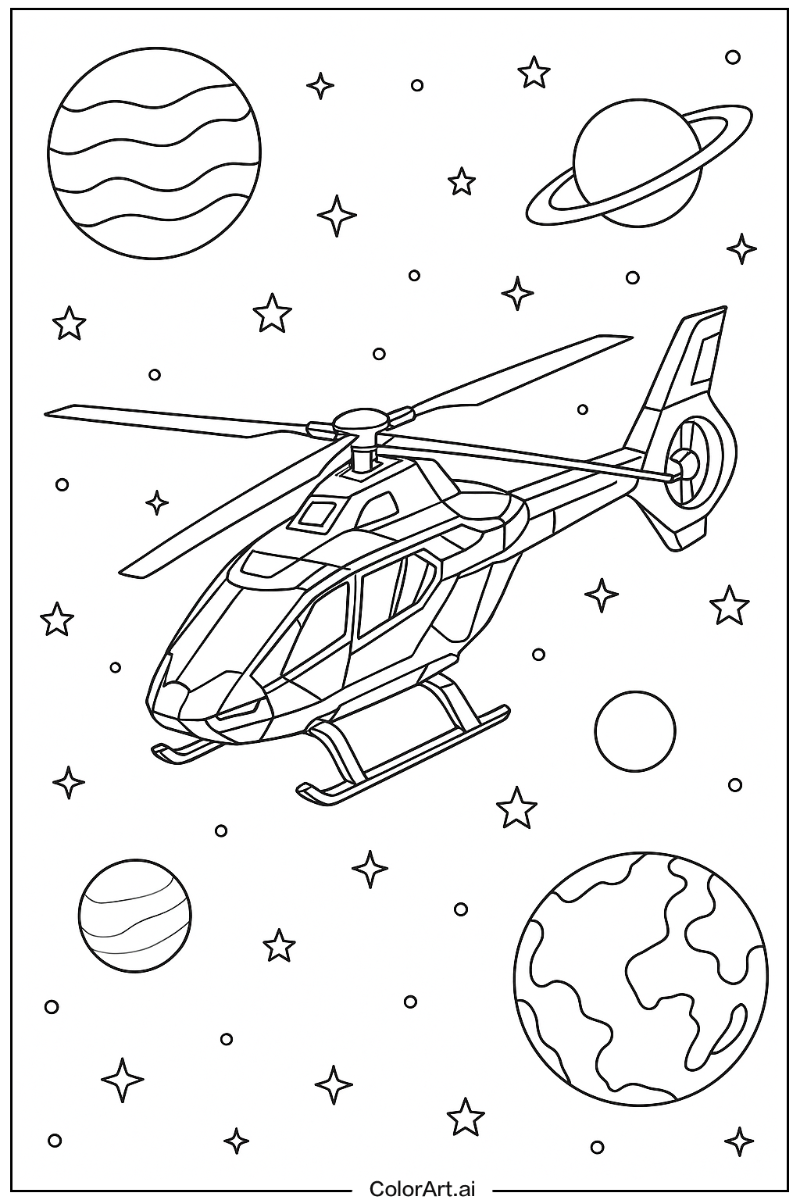12 Free helicopter Coloring Pages