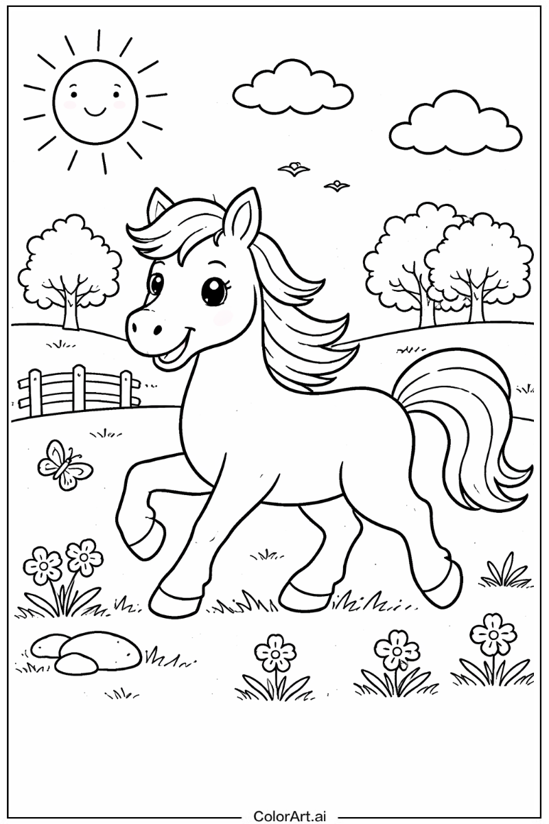 Horse Playing Outside 3