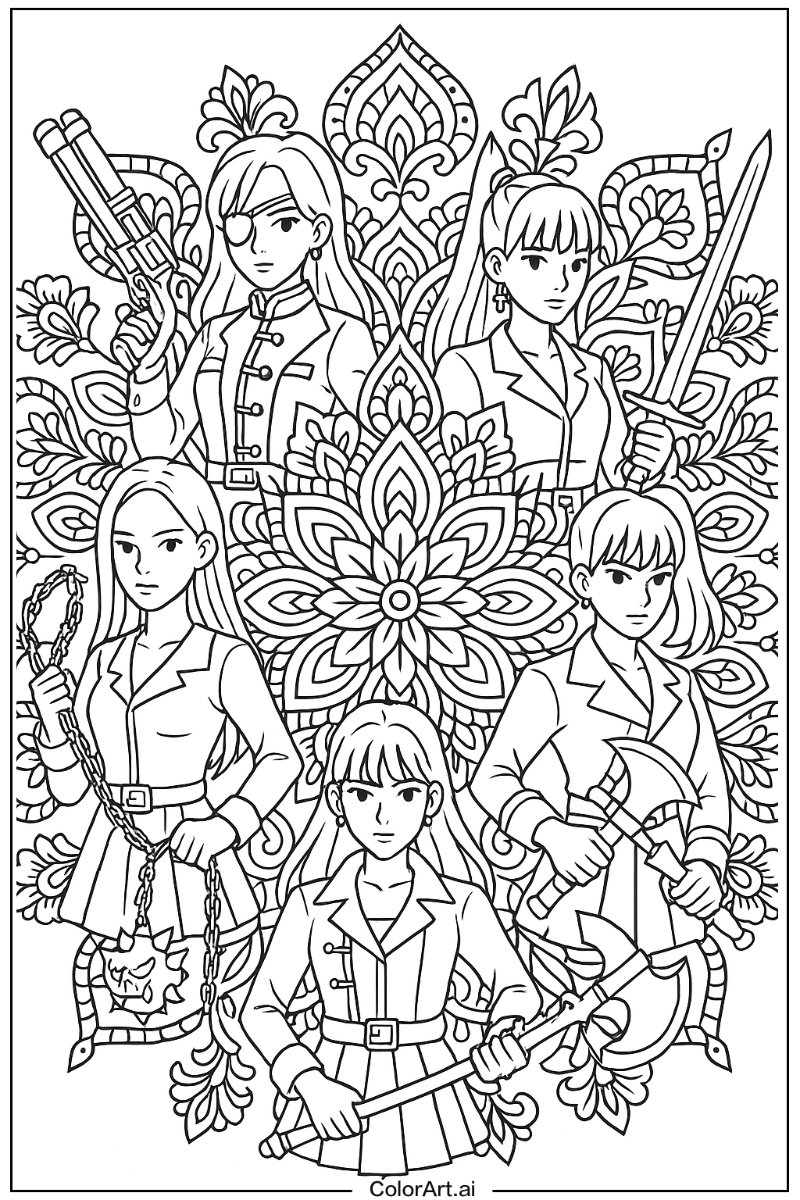 Kpop demon hunters Mandala Style 2