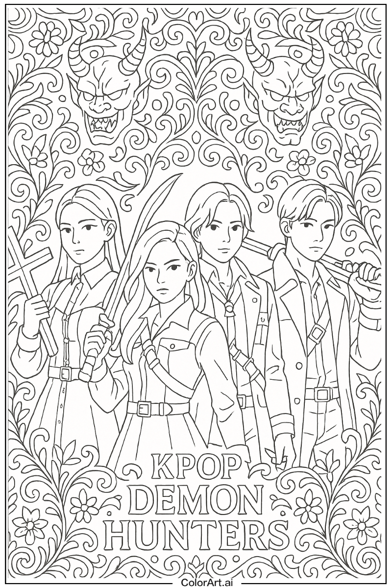 Kpop demon hunters Pattern Art 2
