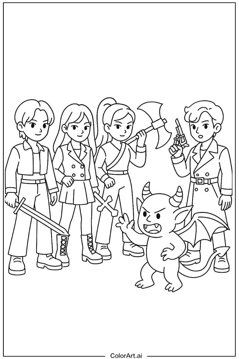 Kpop demon hunters Scene Design 2