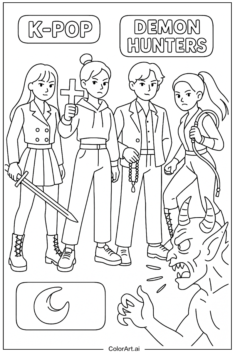 Kpop demon hunters Educational Art 2