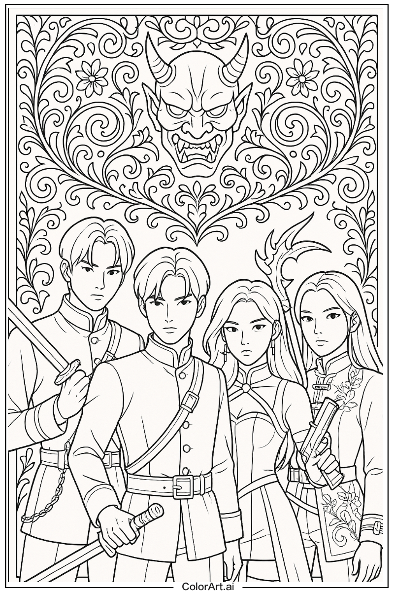 Kpop demon hunters Pattern Art 3