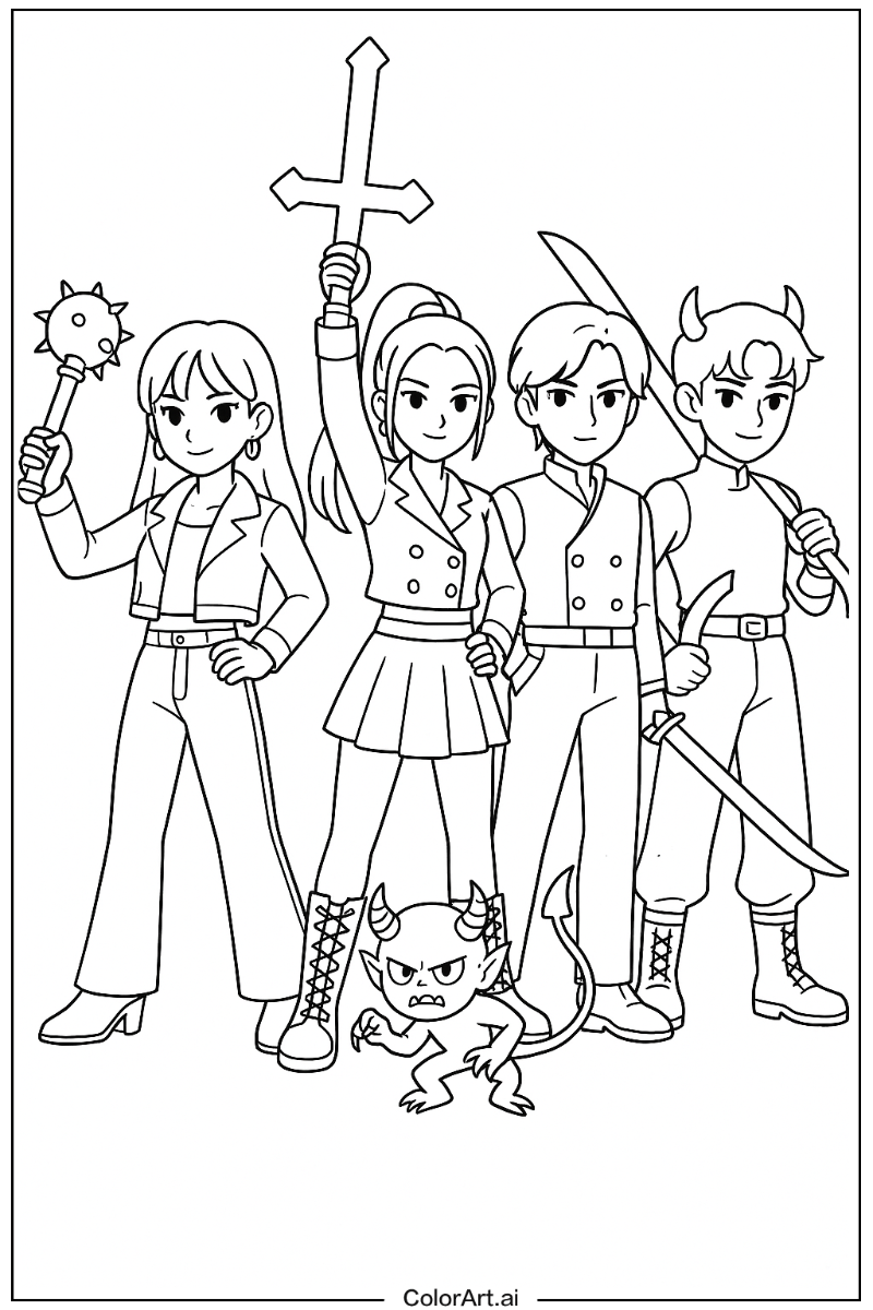 Kpop demon hunters Scene Design 3