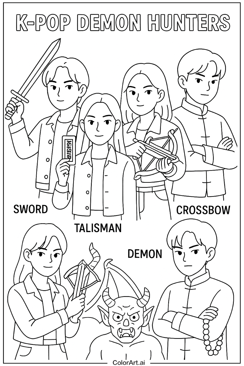 Kpop demon hunters Educational Art 3