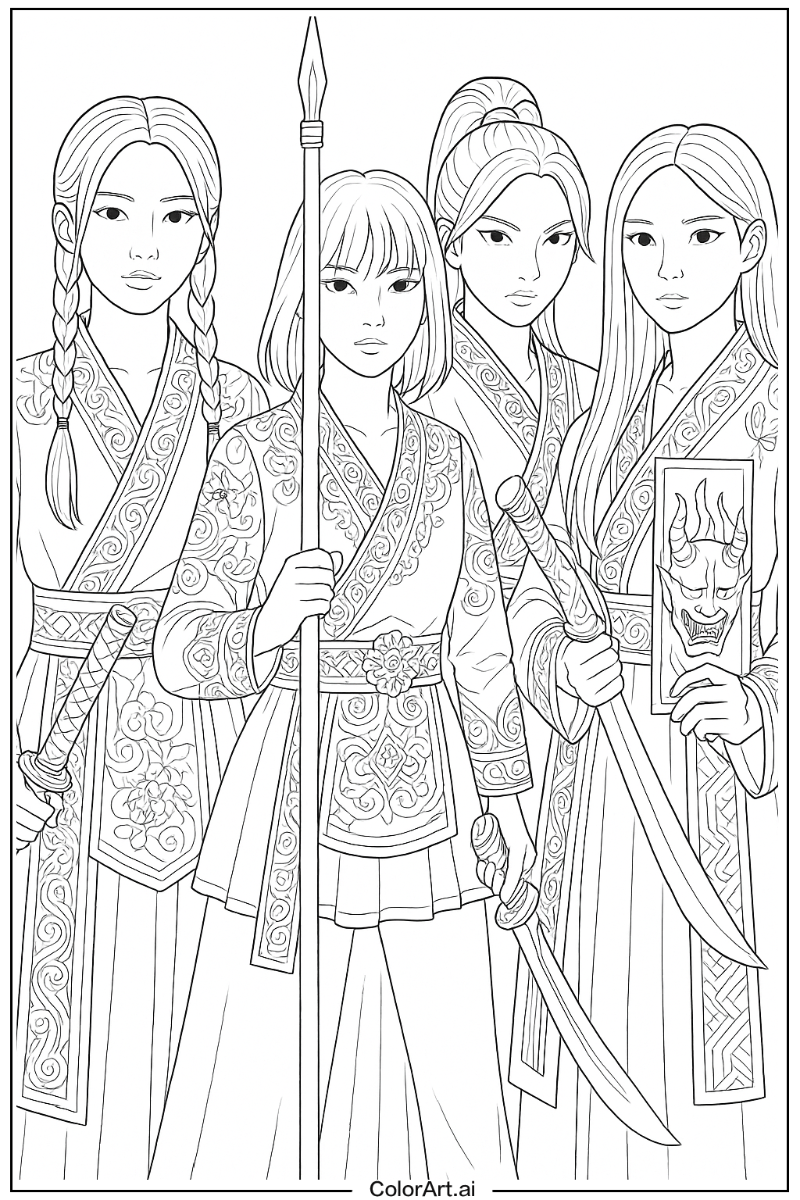 Kpop demon hunters Detailed Art