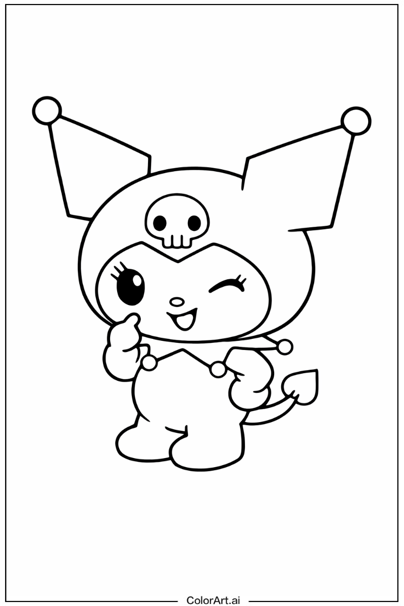 48 Free Kuromi Coloring Pages