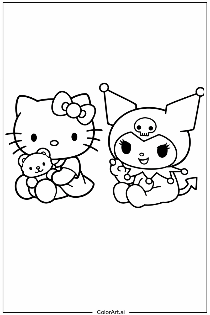 Hello kitty and kuromi Kuromi 2