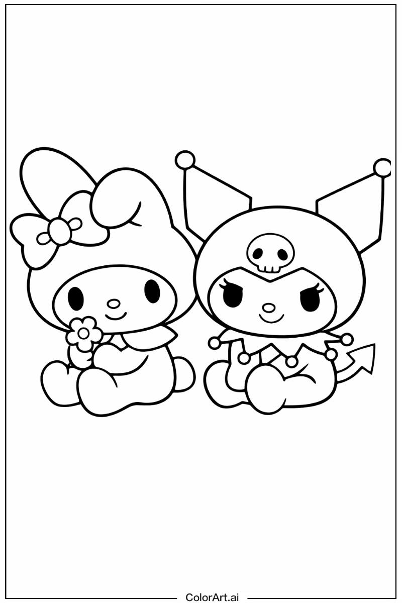 Melody and kuromi Kuromi