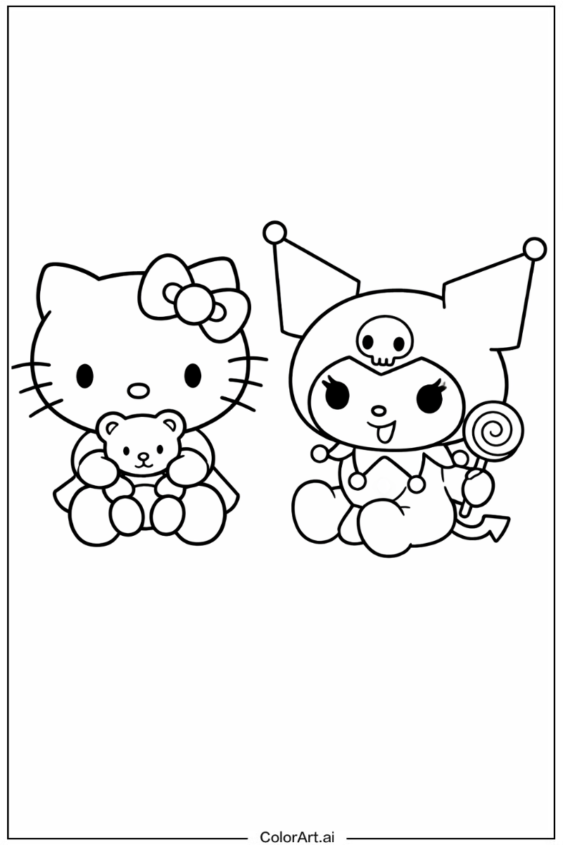 Hello kitty and kuromi Kuromi