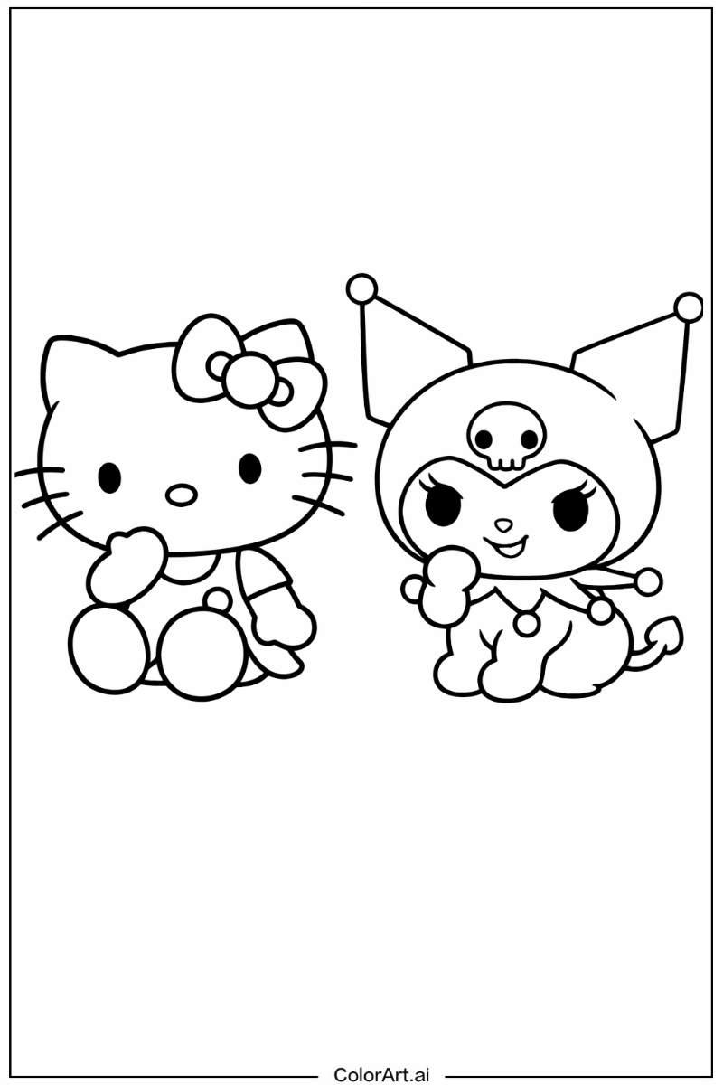 Hello kitty and kuromi Kuromi 4