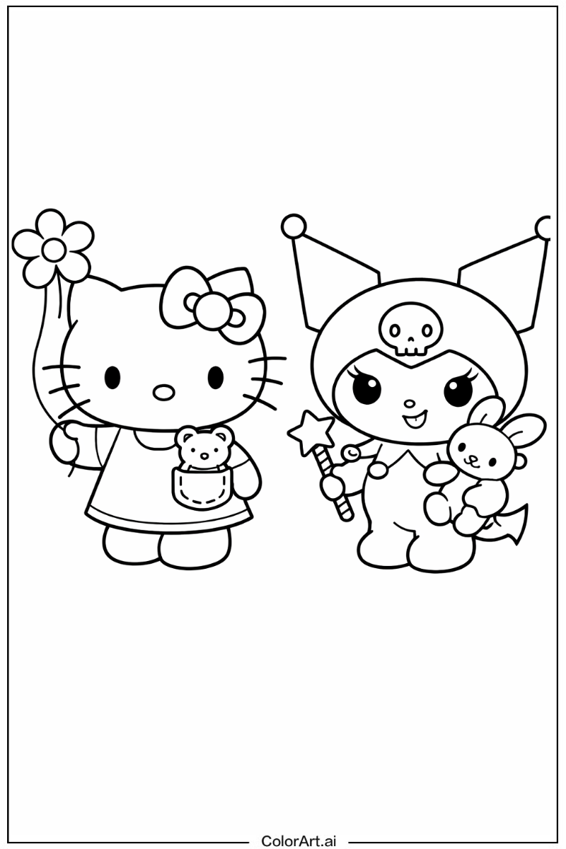 Hello kitty and kuromi Kuromi 5