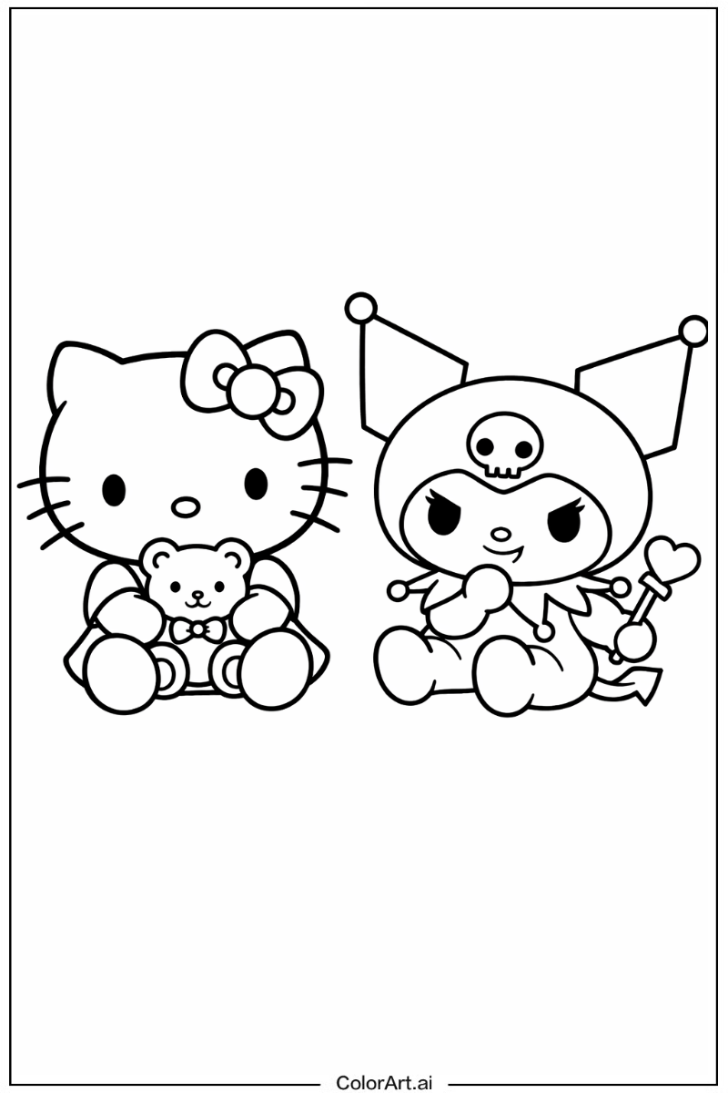 Hello kitty and kuromi Kuromi 6
