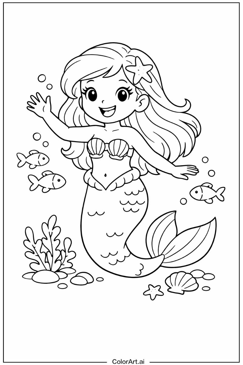 Happy mermaid Portrait 2
