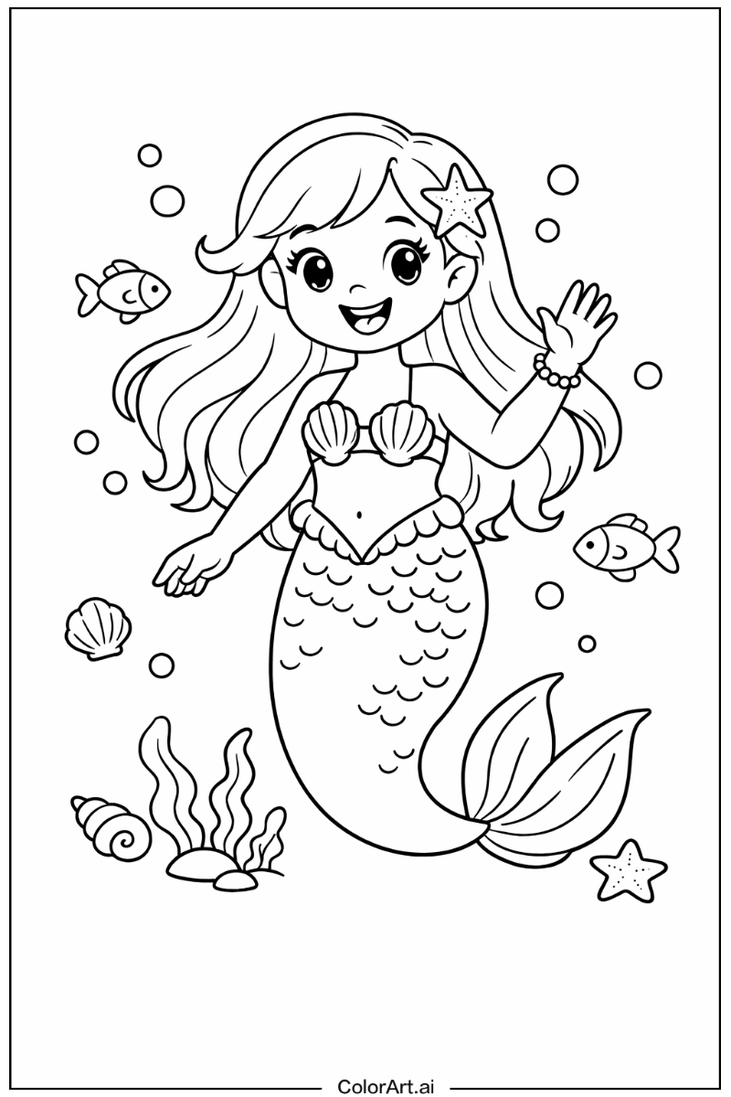 Happy mermaid Portrait