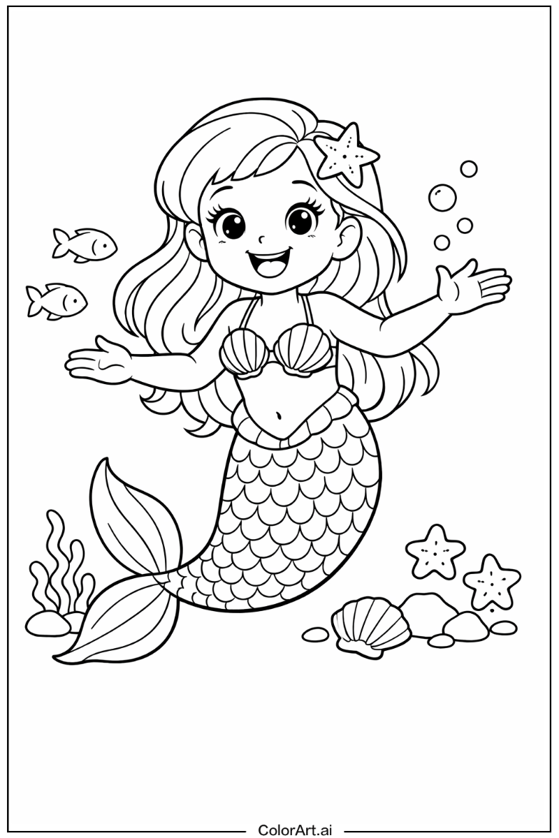 Happy Mermaid Portrait