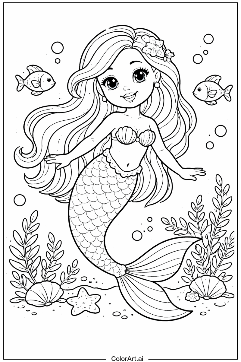 Happy mermaid Portrait 3