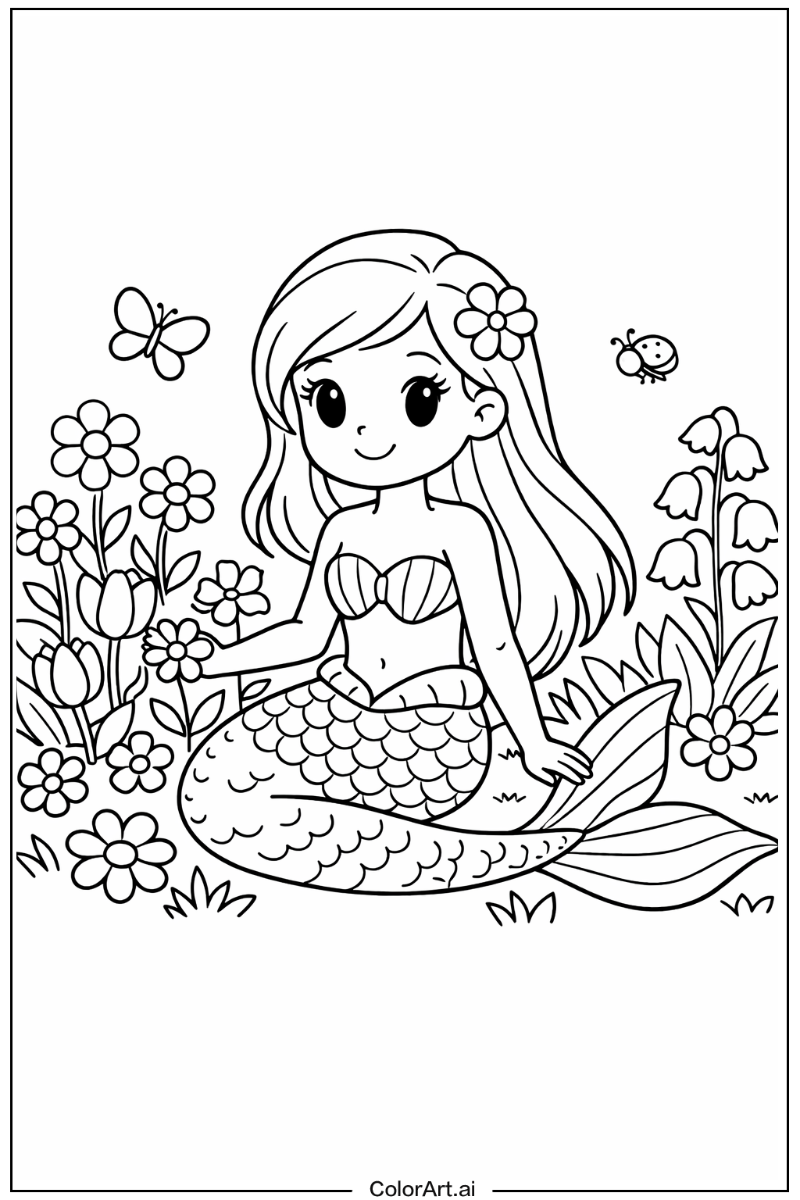 mermaid in a Garden 4