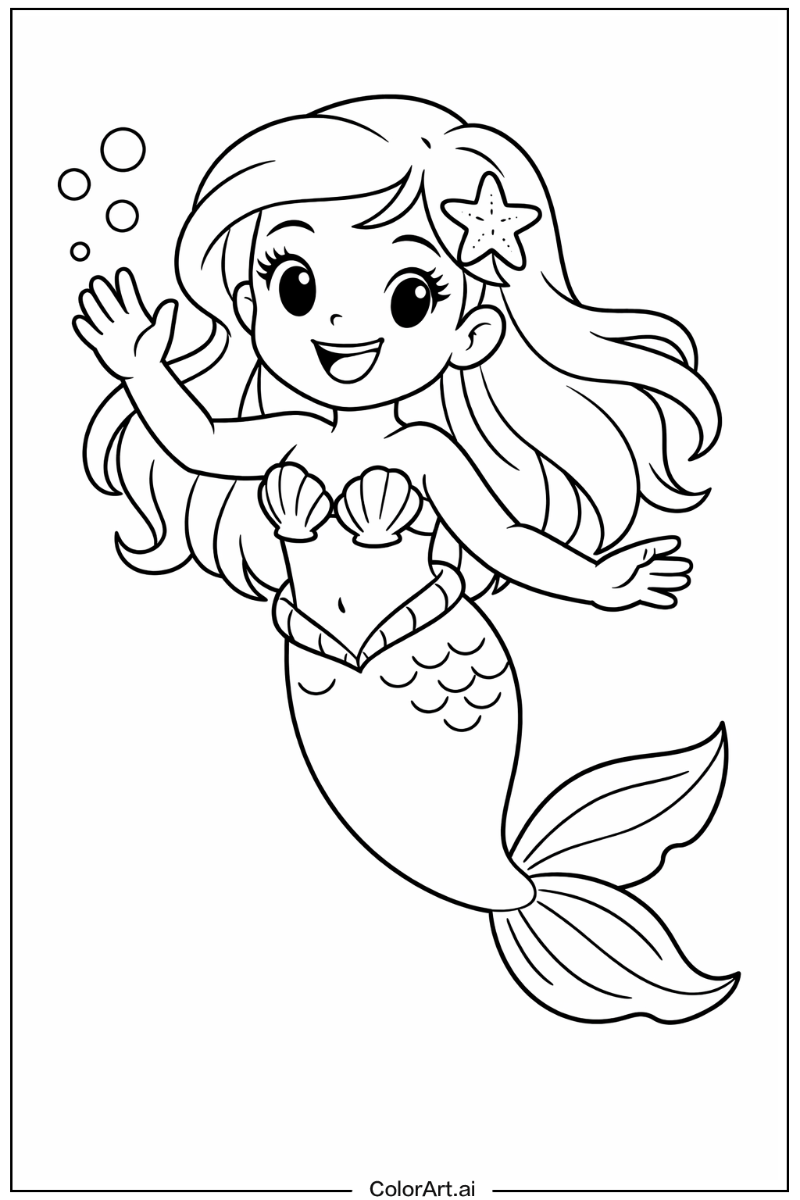 Happy mermaid Portrait 4