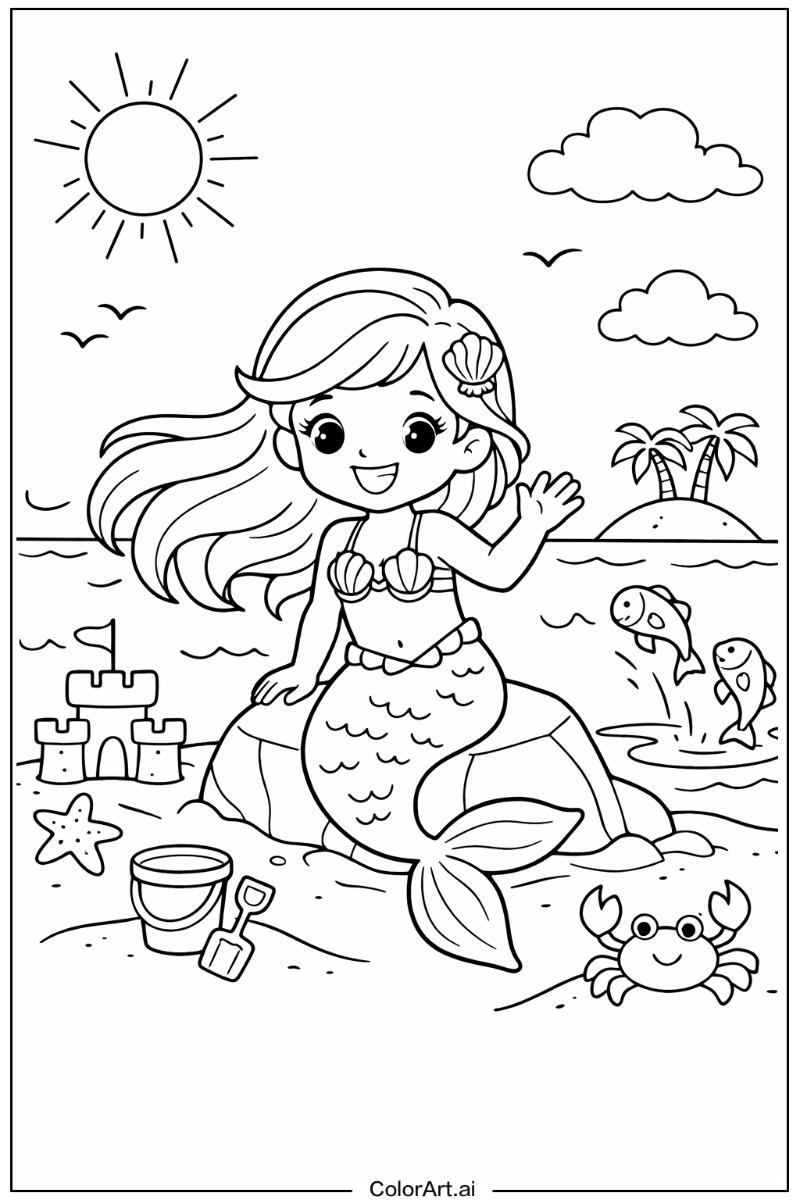 mermaid Playing Outside