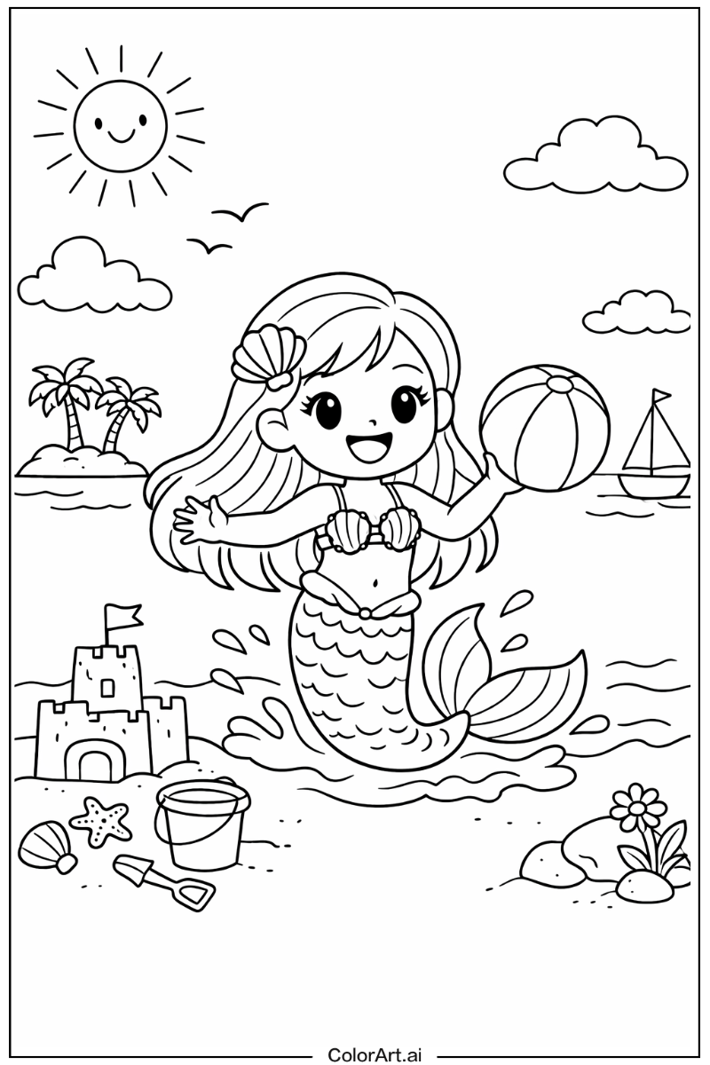 Mermaid Playing Outside