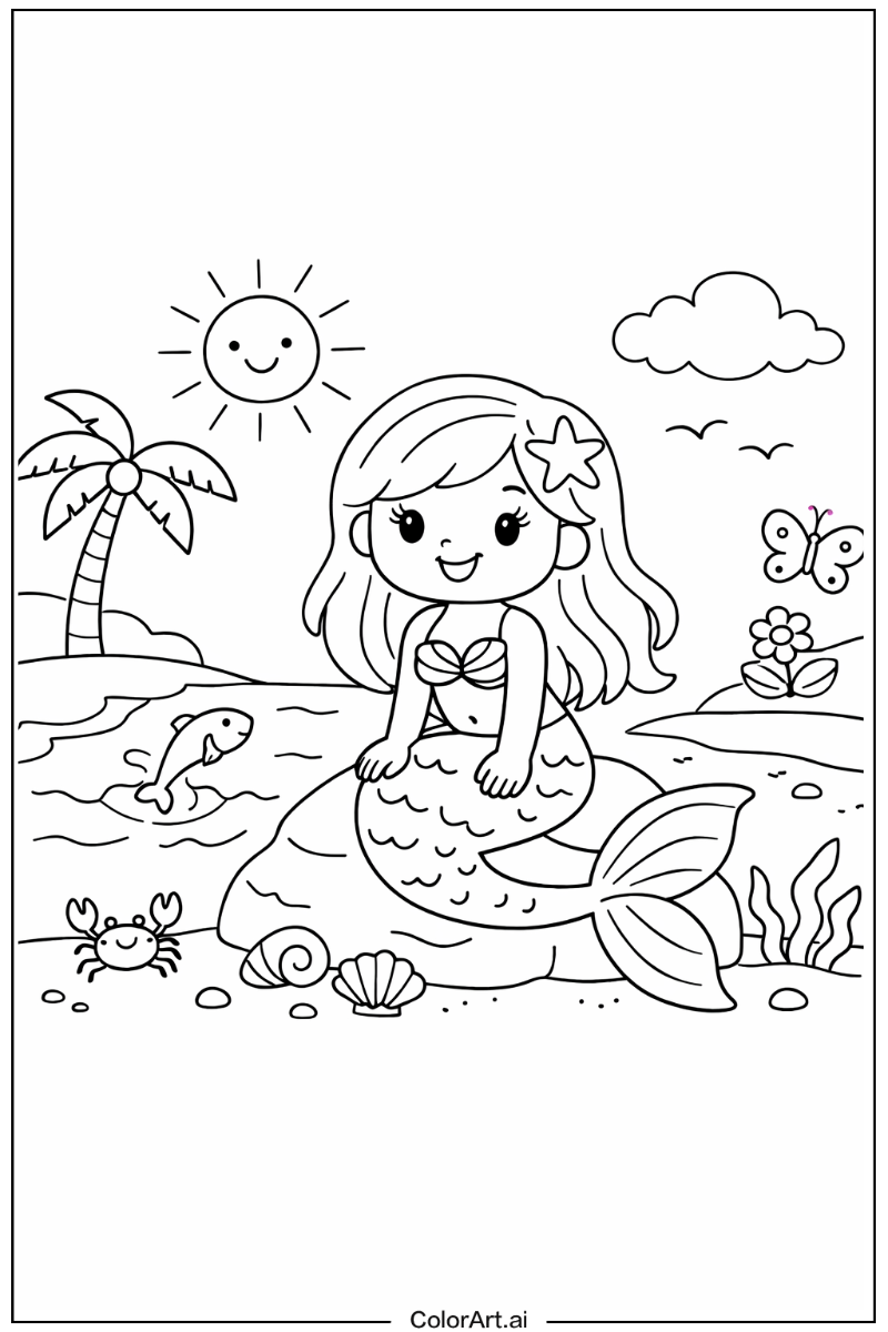 mermaid Playing Outside 4