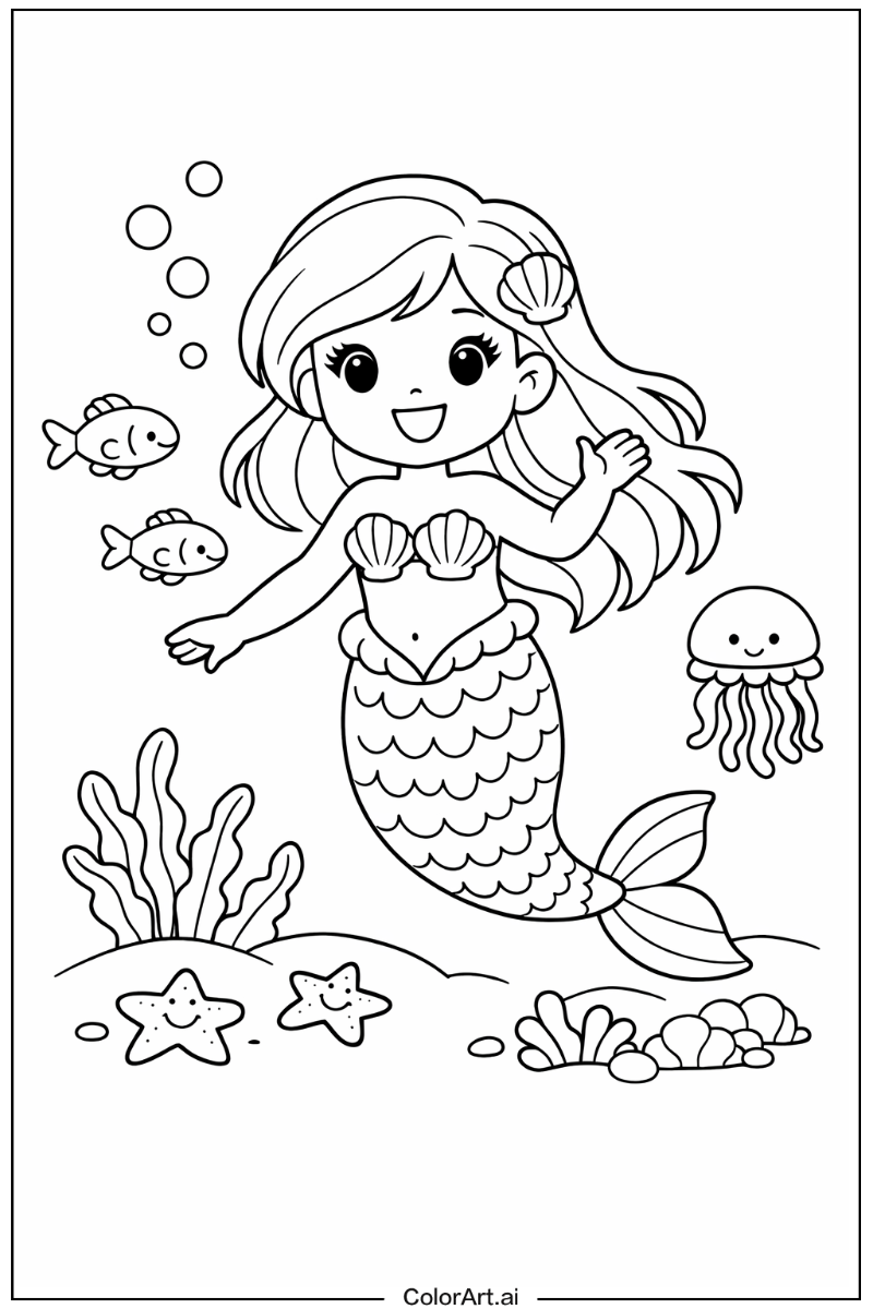 Smiling mermaid