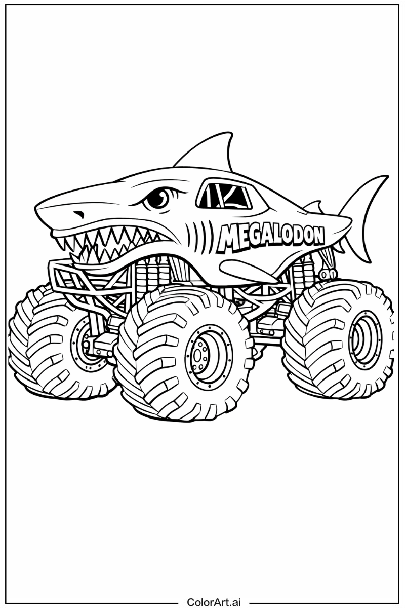 Megalodon monster truck Monster Truck 2
