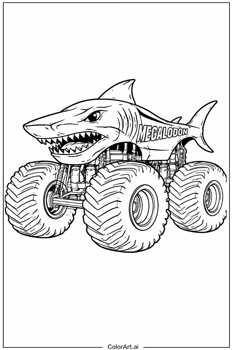 Megalodon monster truck Monster Truck 2