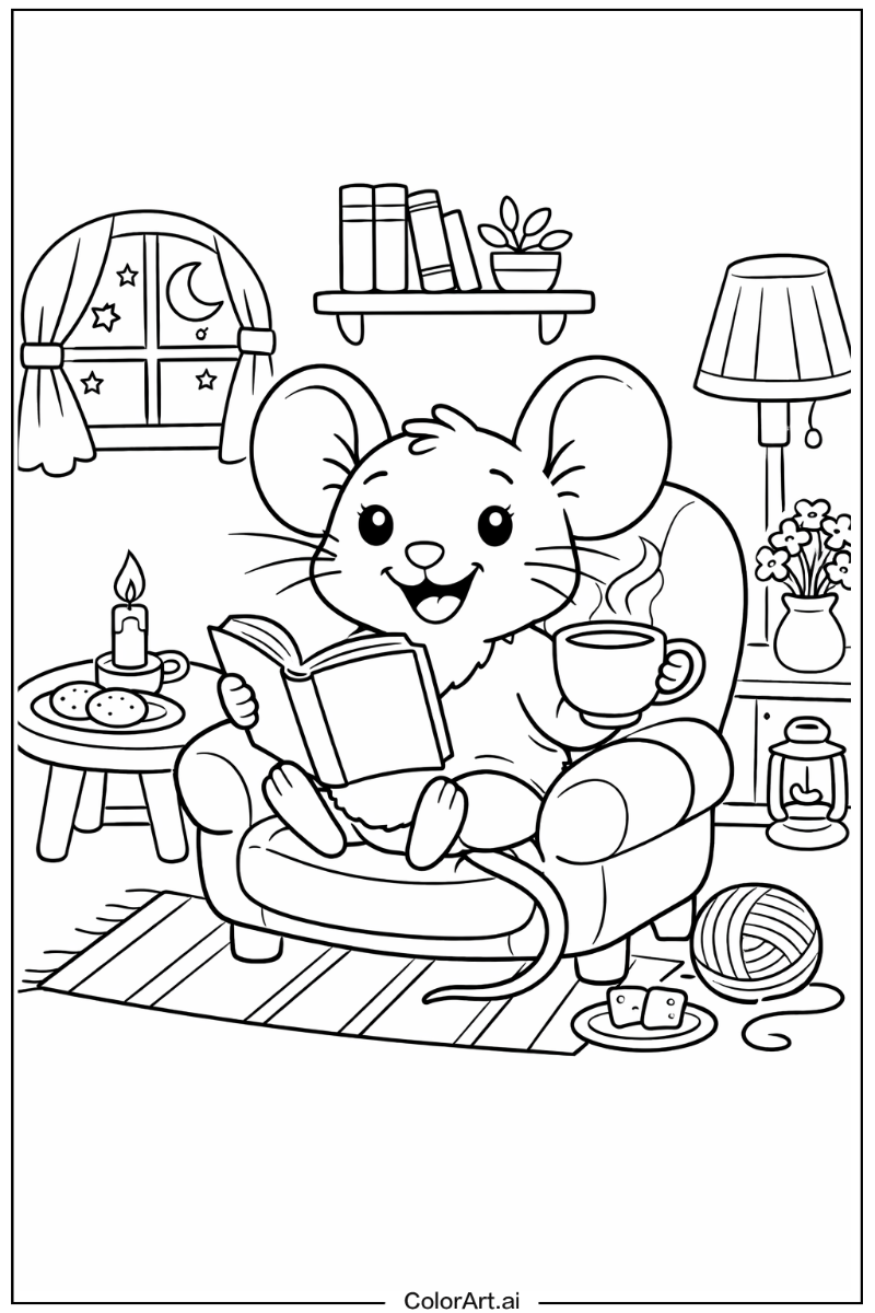 Adventurous mouse in a Cozy Home