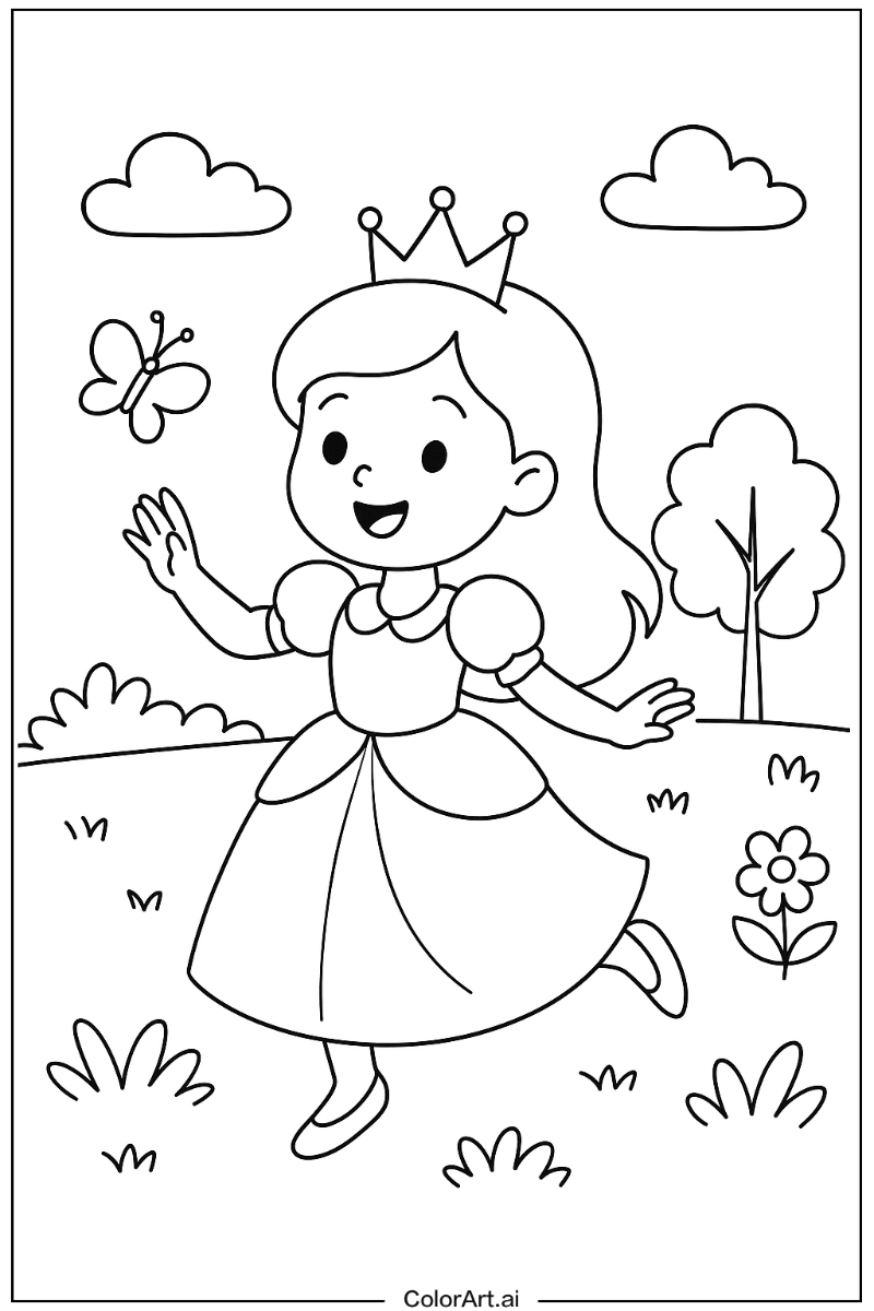 Princess Playing Outside 2