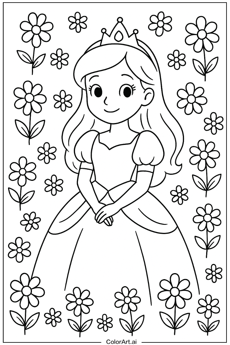 Princess with Flowers 2