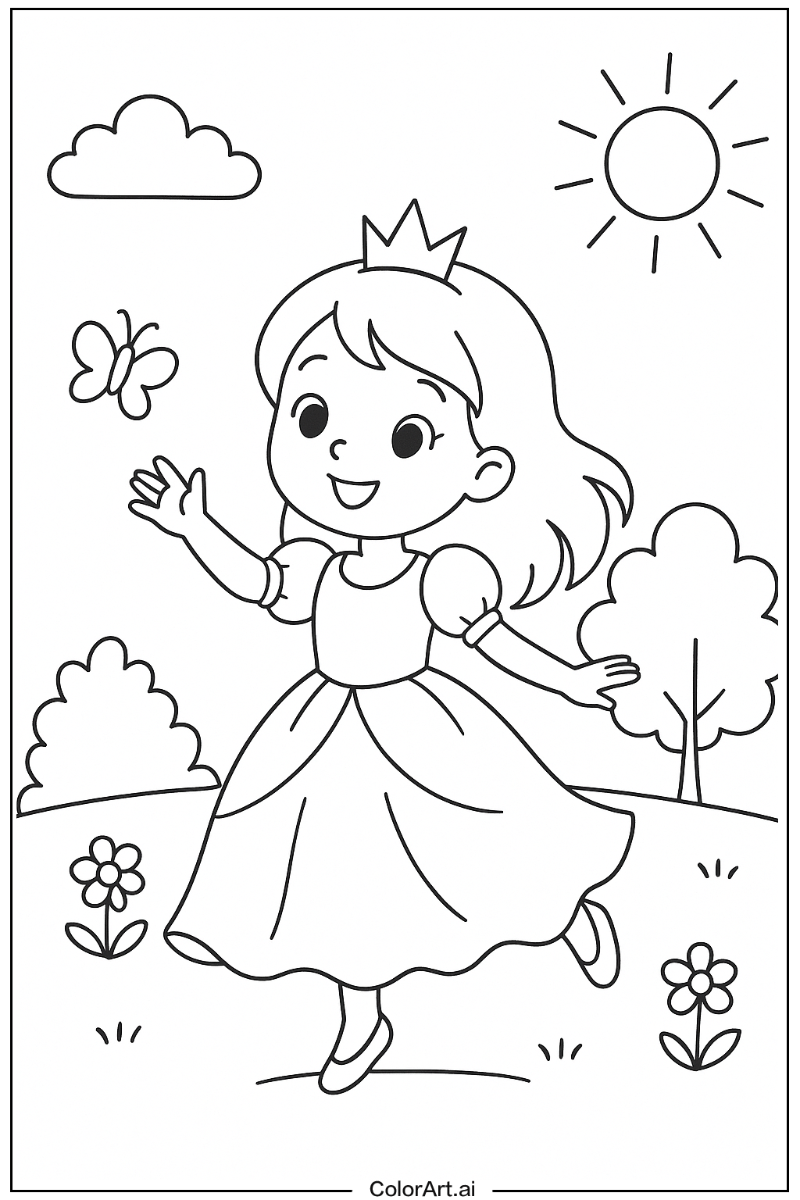 Princess Playing Outside 3