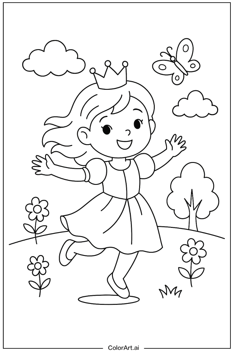 Princess Playing Outside 4