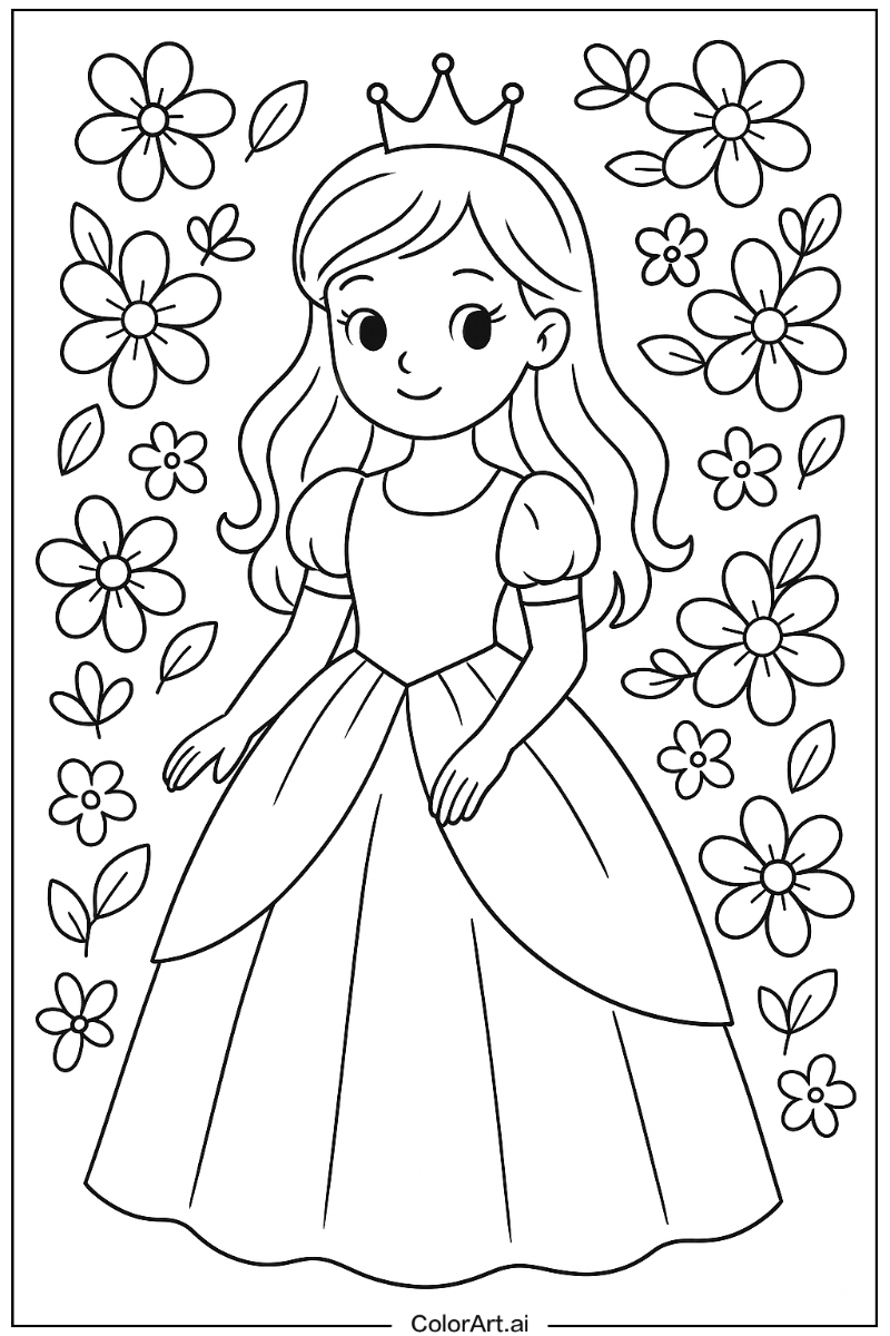Princess with Flowers 4