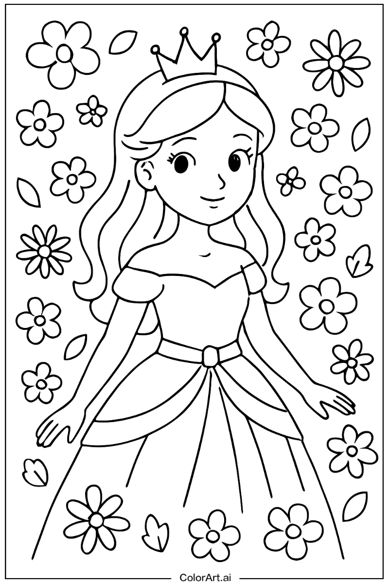 Princess with Flowers 5