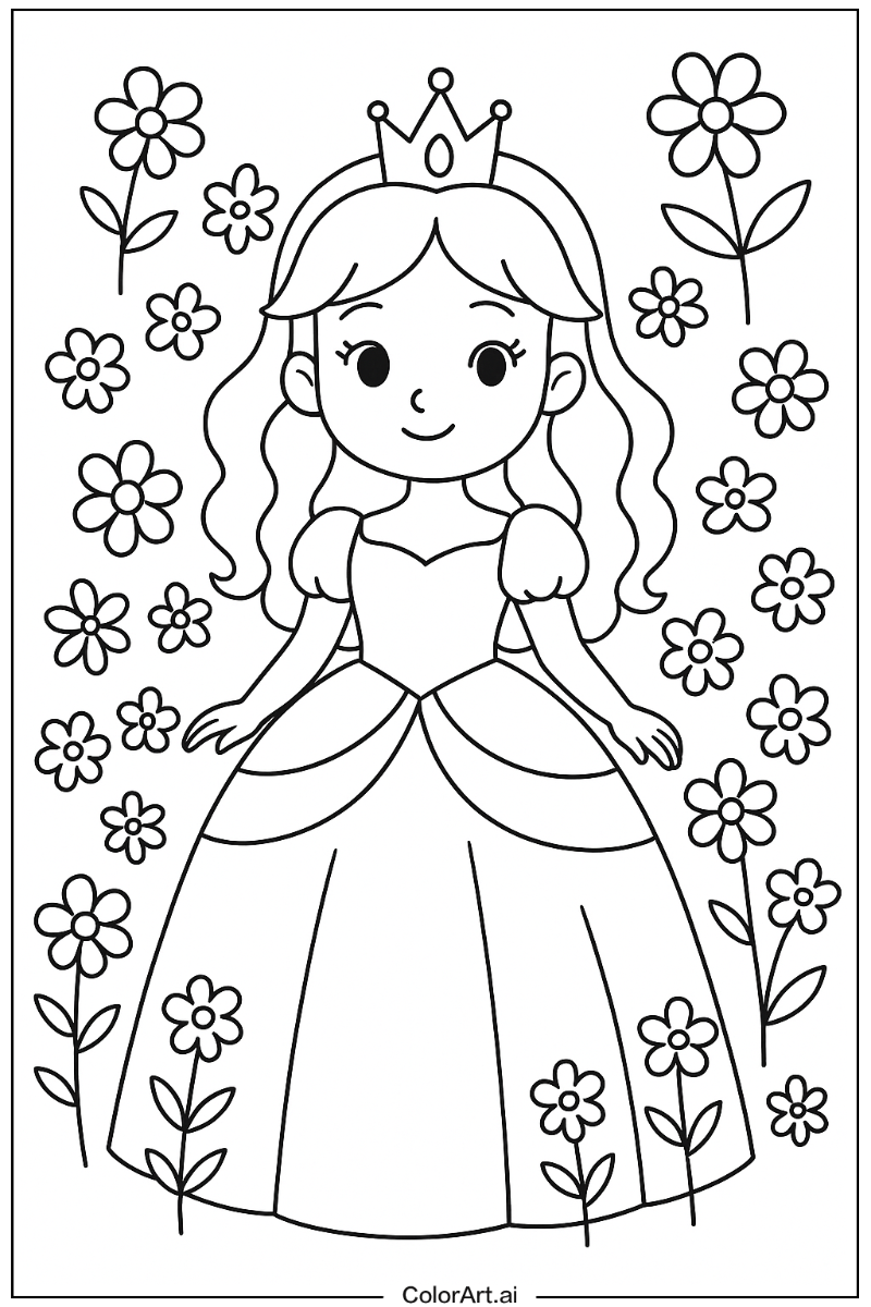 Princess with Flowers