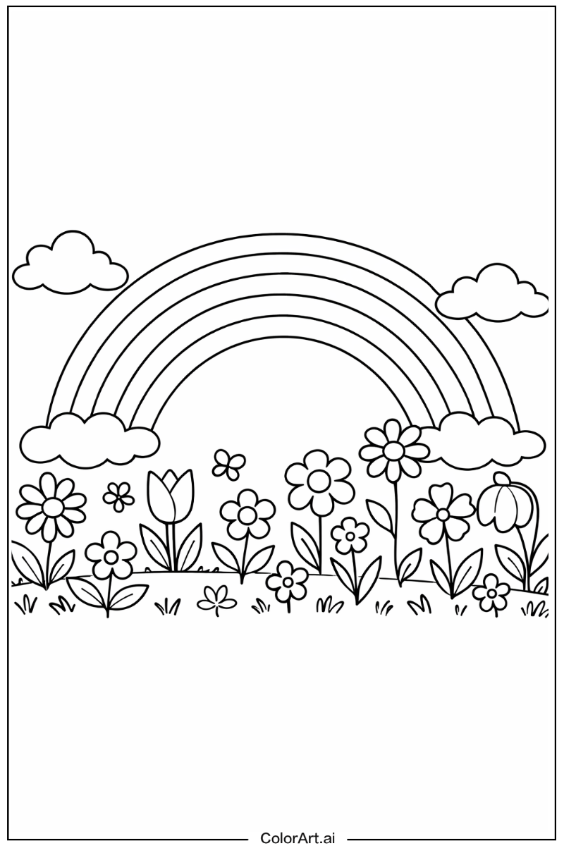 Rainbow in a Garden 2