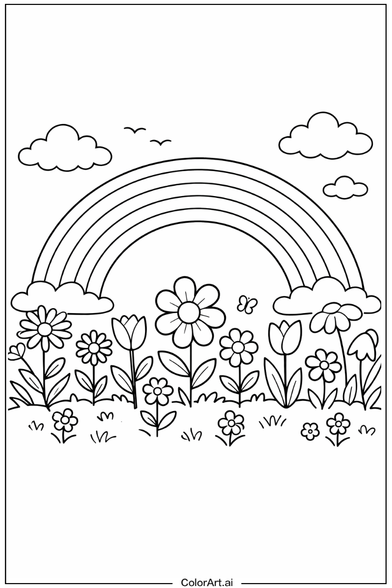 Rainbow in a Garden 2