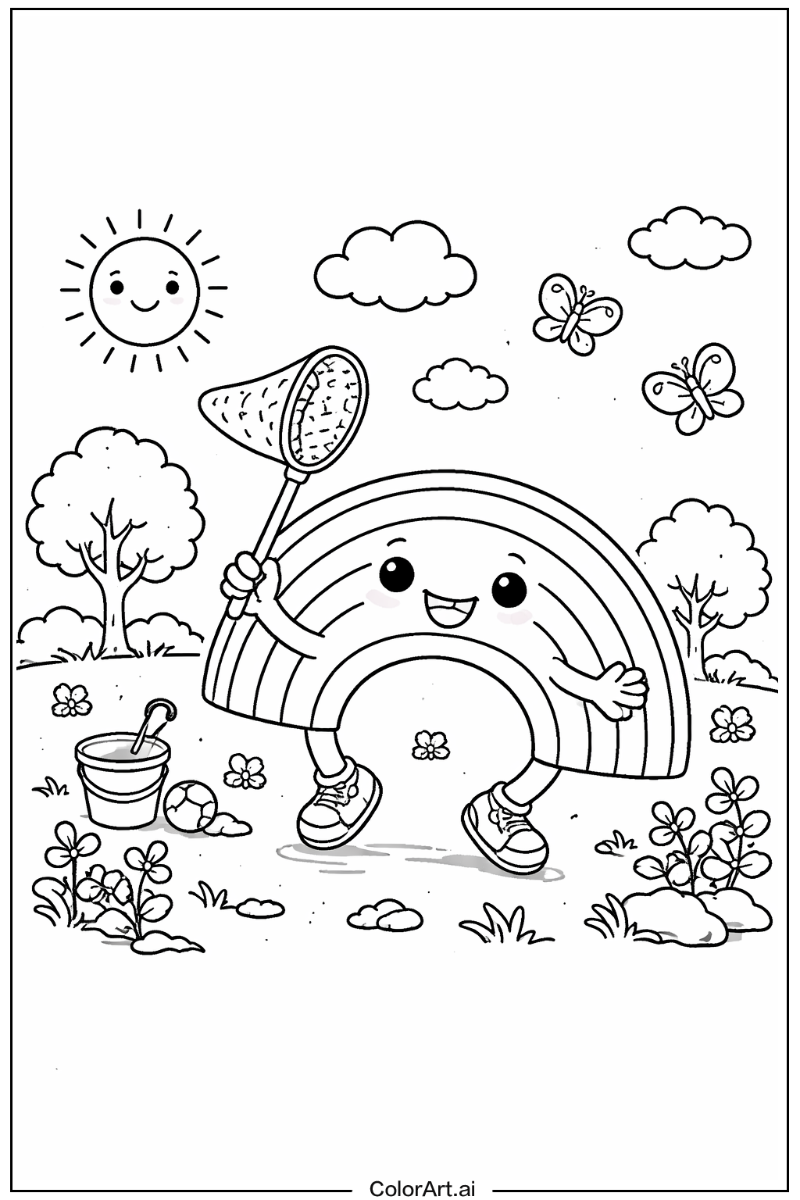 Rainbow Playing Outside 2