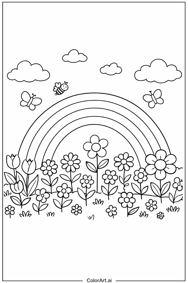 Rainbow in a Garden 3