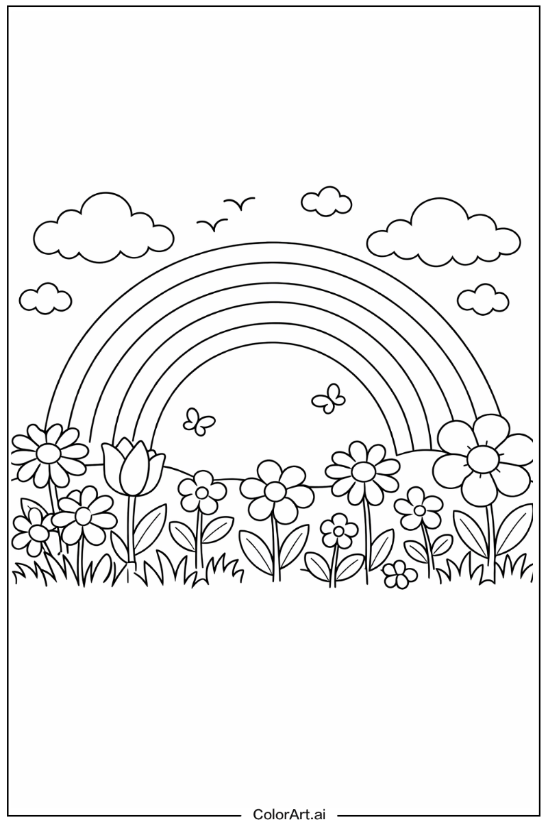 Rainbow in a Garden 3