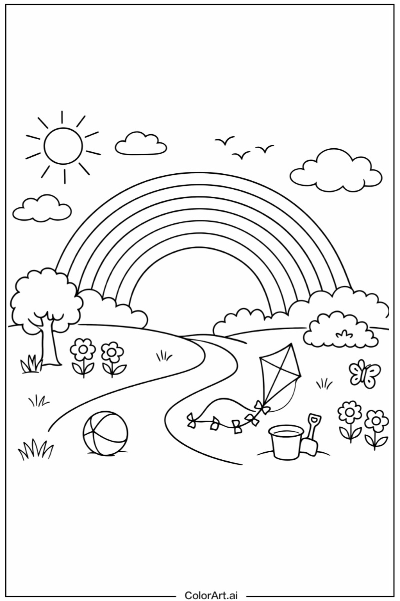 Rainbow Playing Outside 3