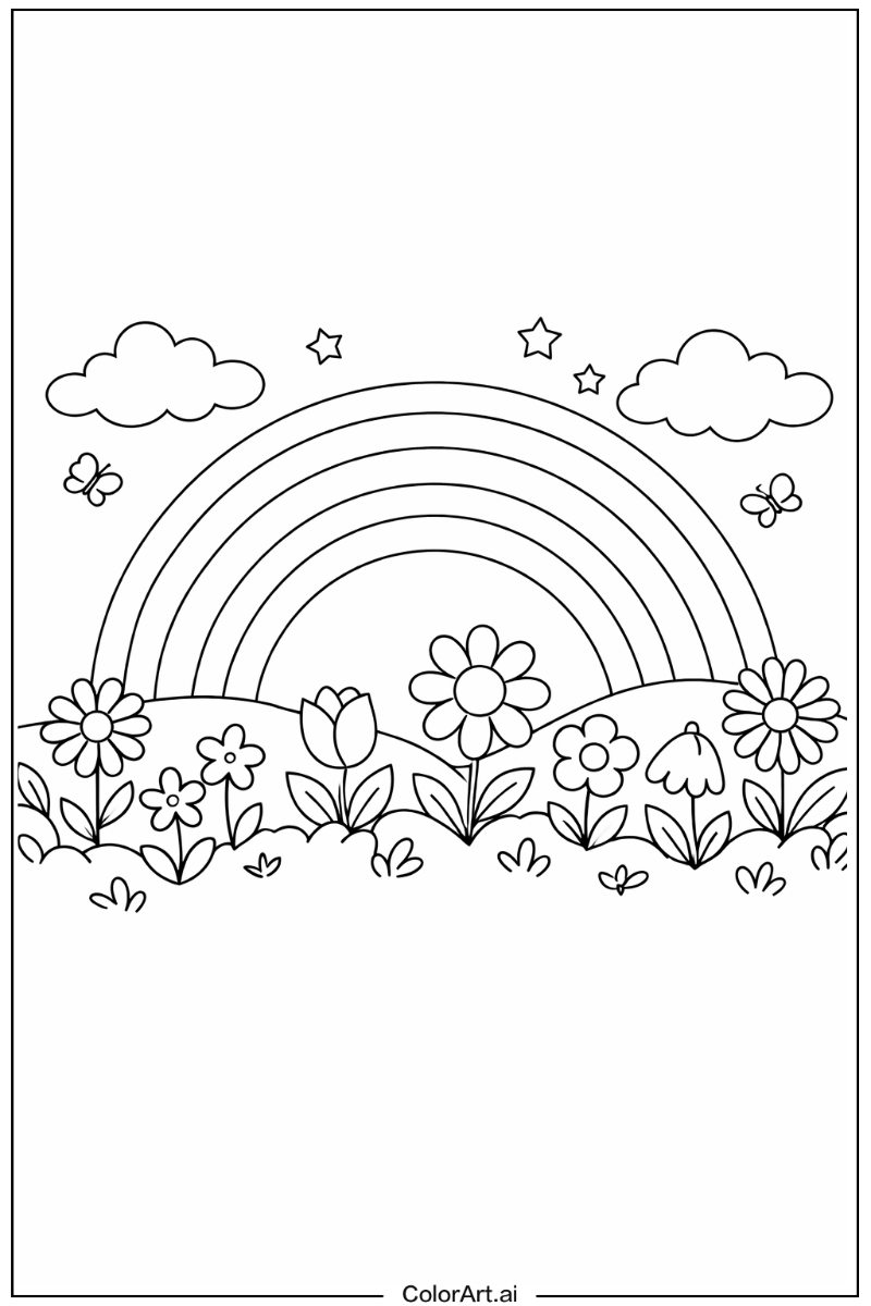 Rainbow in a Garden 4