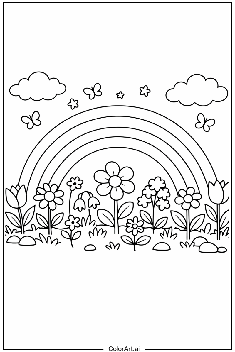 Rainbow in a Garden 4