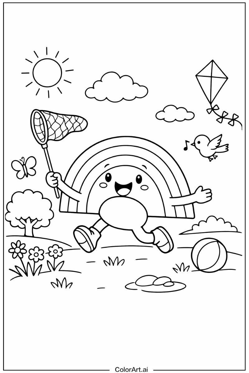 Rainbow Playing Outside 4