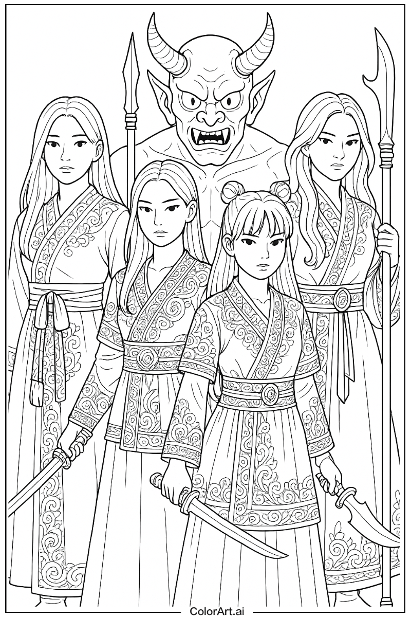 Rumi kpop demon hunters Detailed Art