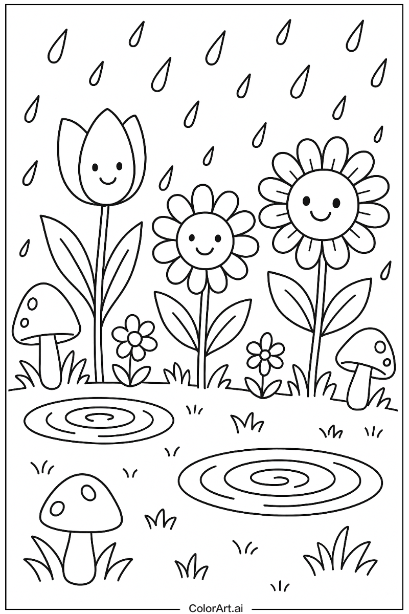 Spring Rain Garden