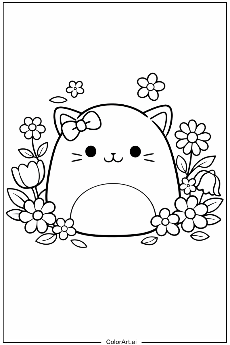 Squishmallow with Flowers 2