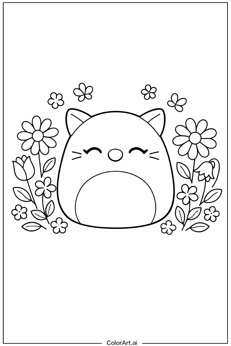Squishmallow with Flowers 3